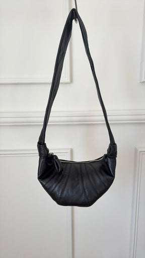 Lemaire Black Leather Croissant Bag