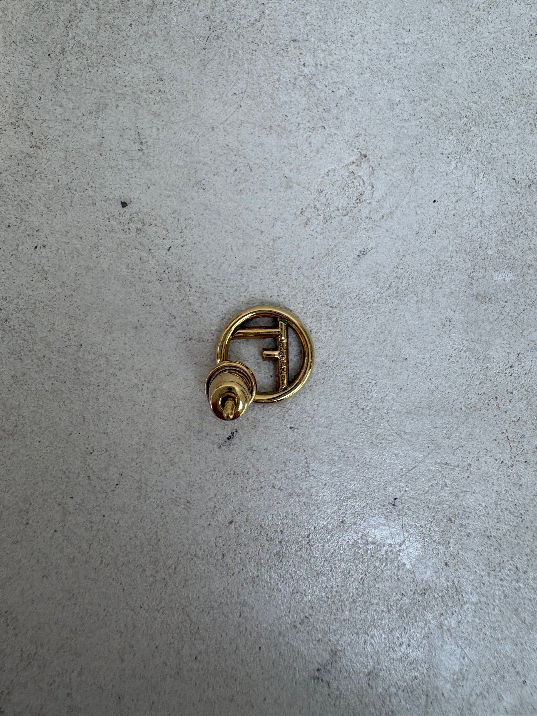 Fendi Crystal Logo Stud Earrings