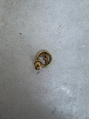 Fendi Crystal Logo Stud Earrings