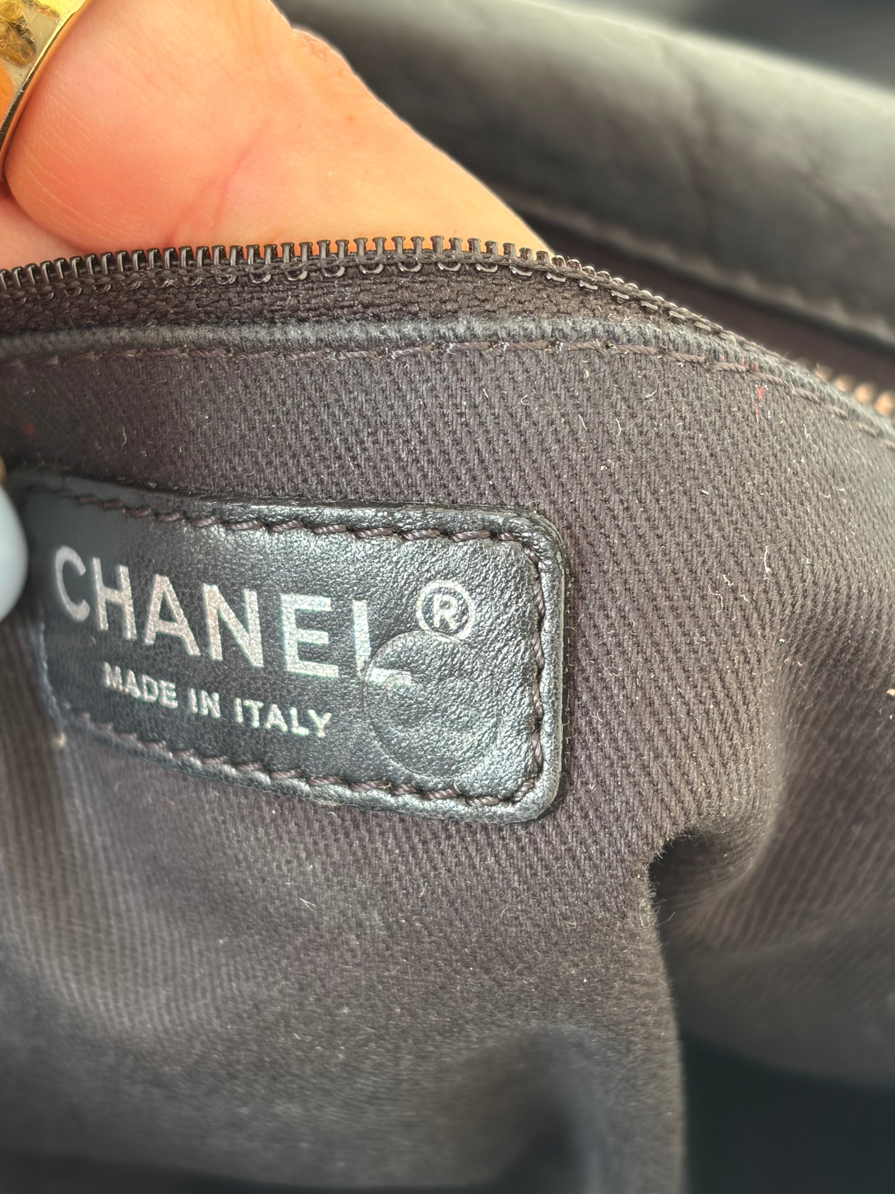 Chanel Black Leather Easy Zip Flap Bag