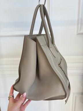 Céline Taupe Leather Phantom Luggage Tote