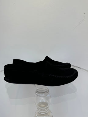 P Johnson Black Suede Moccasins, 38