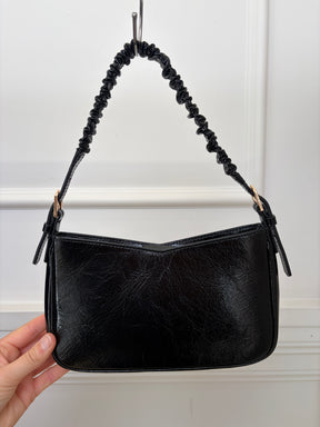 Scanlan Theodore Black Patent Leather Shoulder Bag