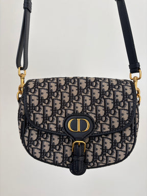 Dior Navy Oblique Canvas Bobby Bag