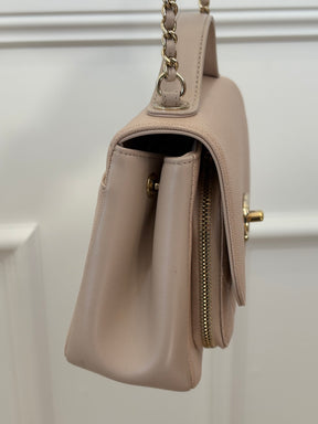 Chanel Beige Caviar Leather Business Affinity Shoulder Bag