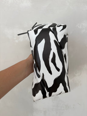 Off White Black and White Zebra print Top Handle Bag