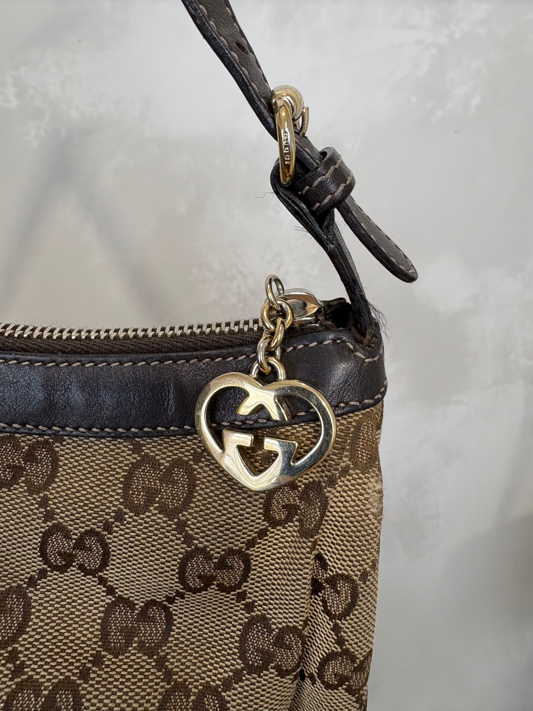 Gucci Monogram Canvas Shoulder Bag