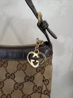 Gucci Monogram Canvas Shoulder Bag