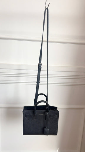 Saint Laurent Black Leather Nano Sac De Jour