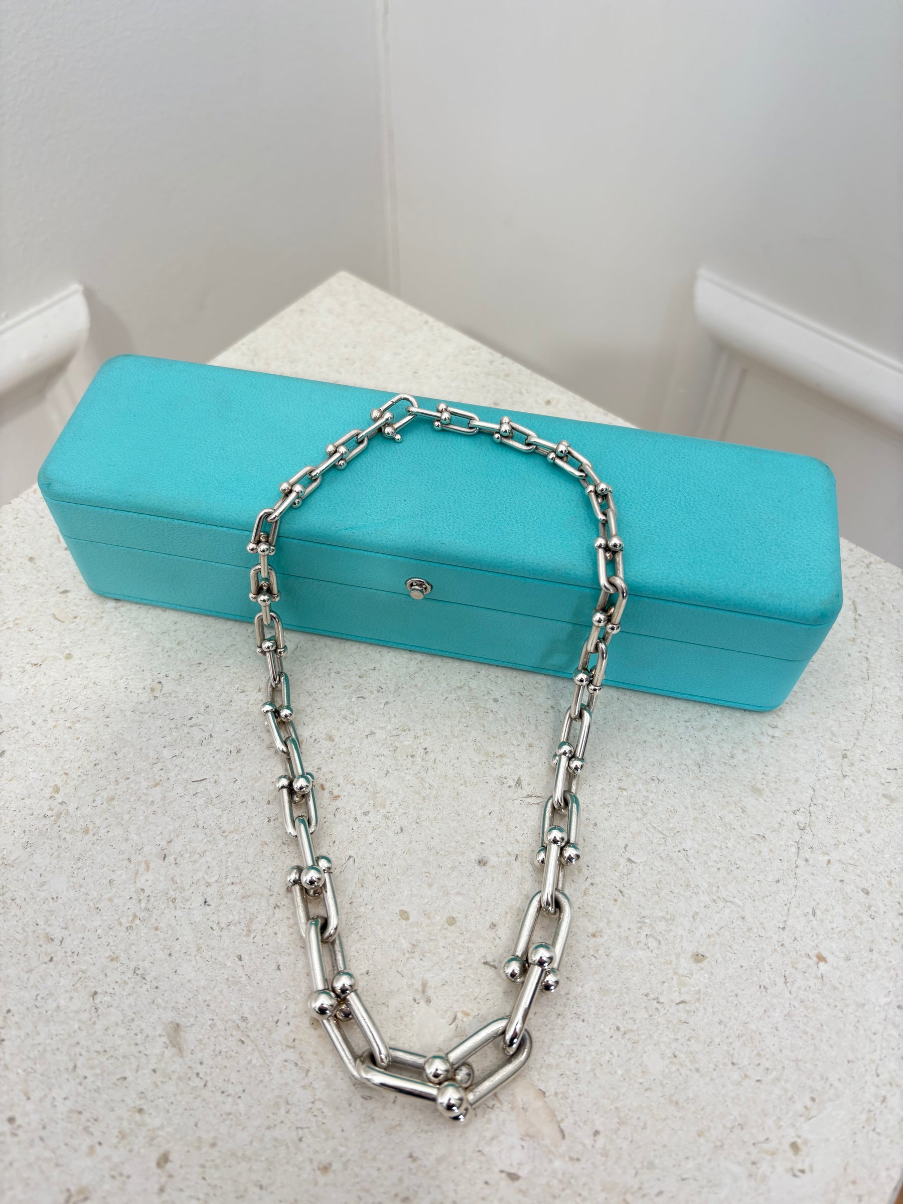 Tiffany & Co. Sterling Silver Graduated Link Necklace