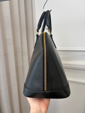 Louis Vuitton Black Epi Leather Alma PM Bag