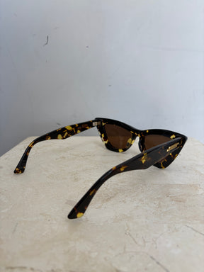 Bottega Veneta Tortoishell Cat Eye Sunglasses