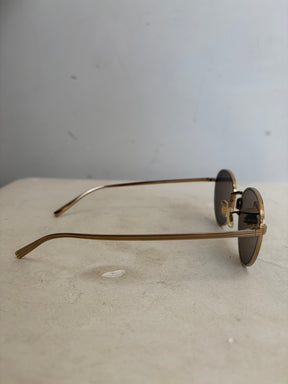 Oliver Peoples Gold Frame Round Sunglasses