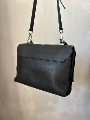Louis Vuitton Black Leather Lockme II Top Handle Bag