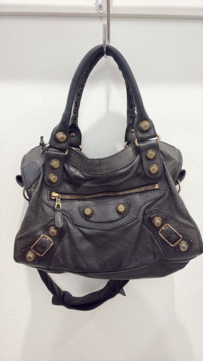 Balenciaga Charcoal City Bag