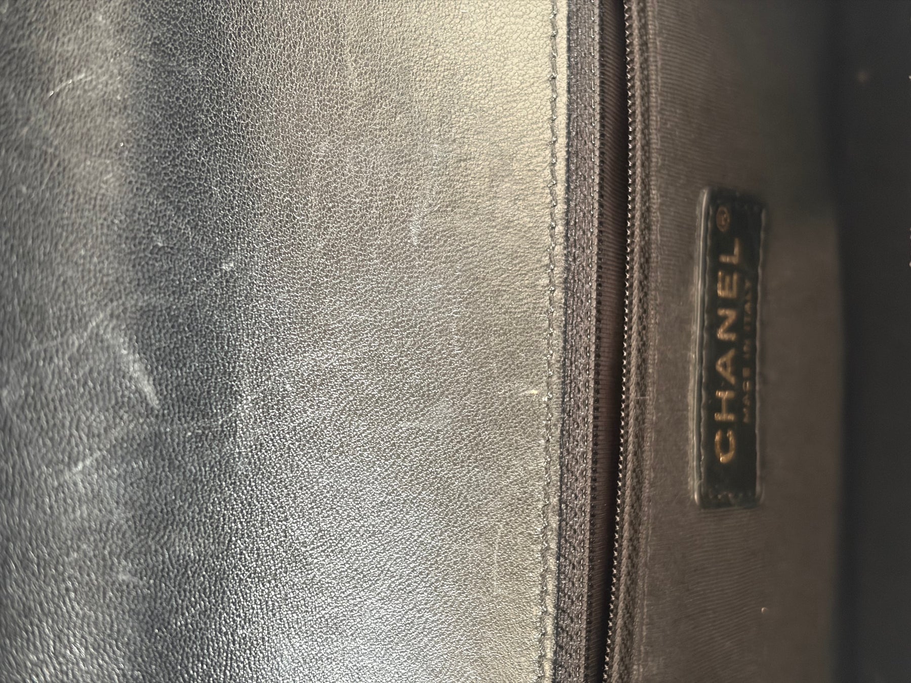 Chanel Black Leather 'New Medium' Boy Bag
