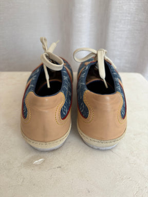 Louis Vuitton Blue Denim Monogram Sneakers, 38.5
