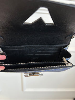 Louis Vuitton Twist Stud Epi Shoulder Bag Blue Silver, S