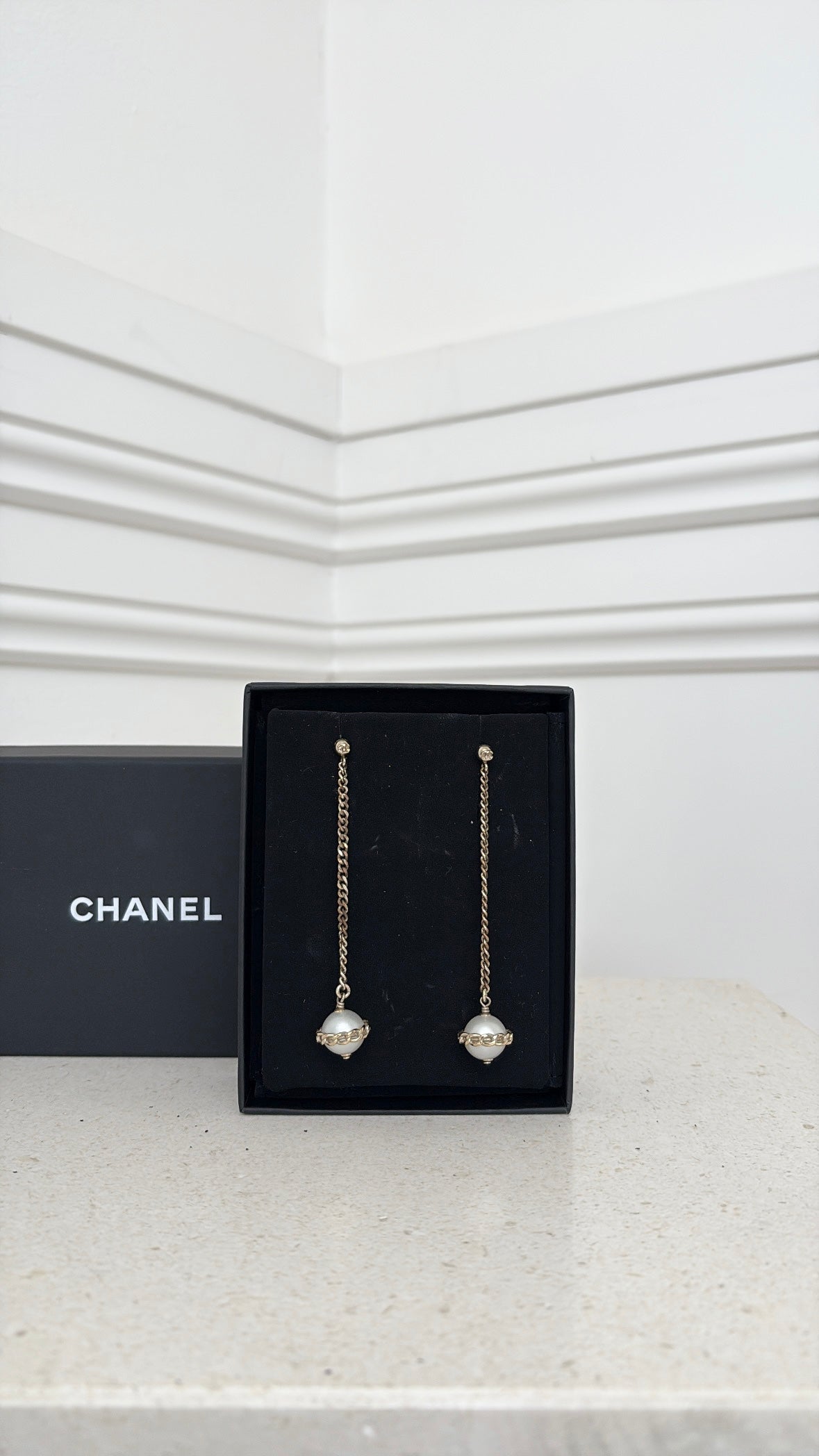Chanel Pearl Drop Earrings Costume Jewellery