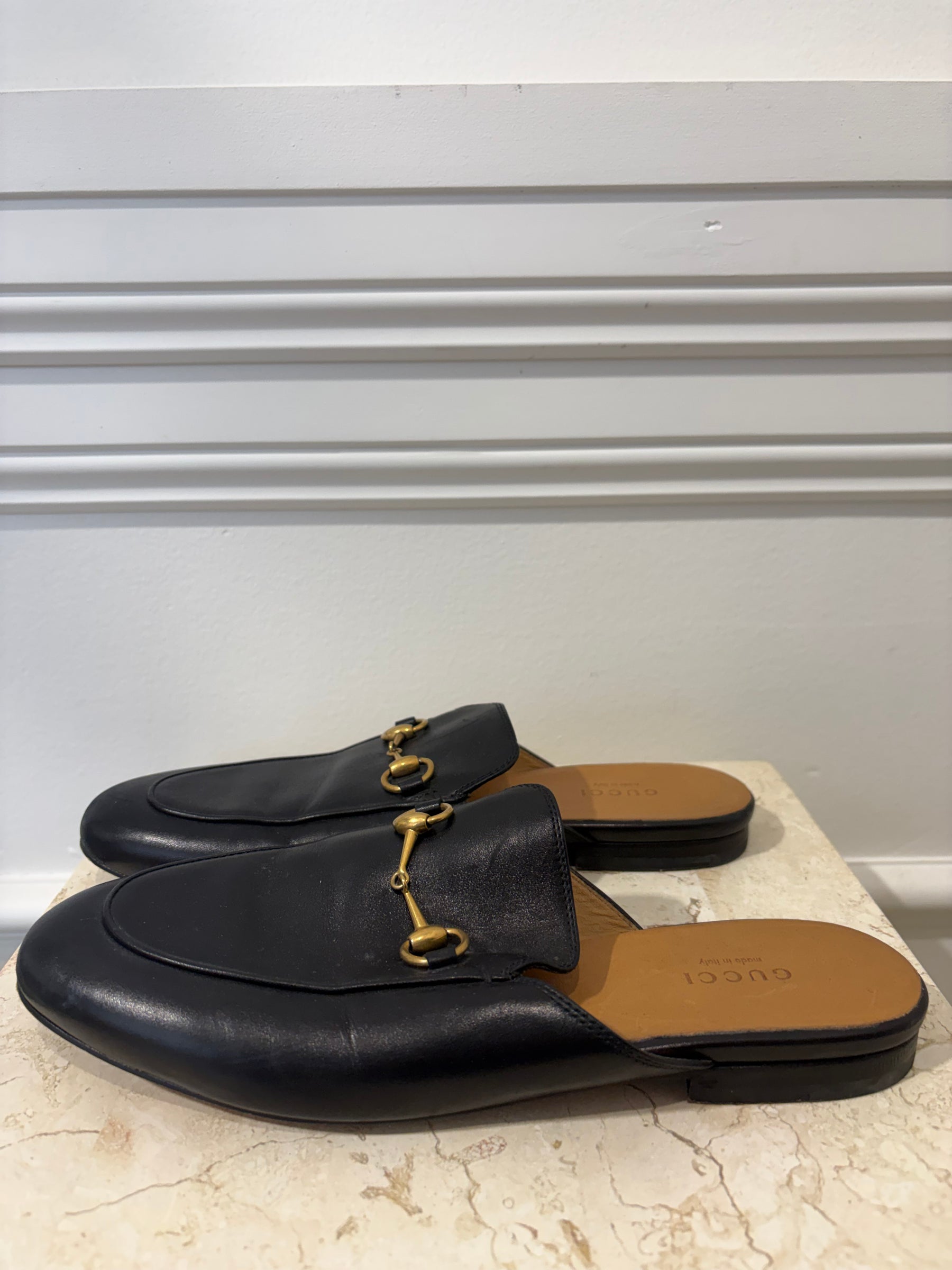 Gucci Black Princetown Mules, 38
