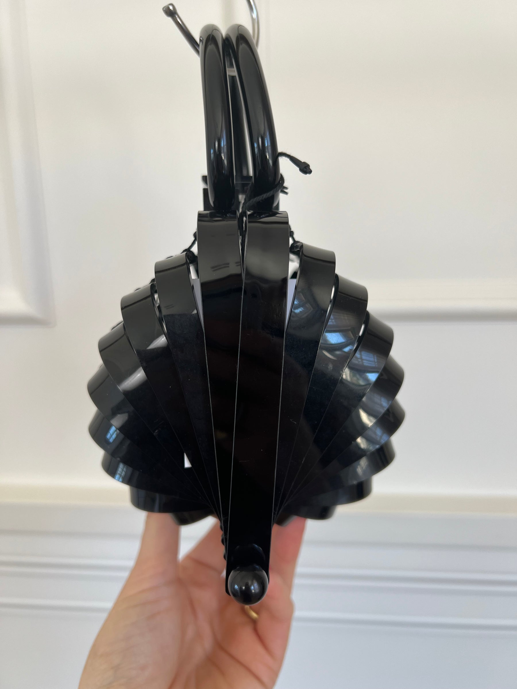 Cult Gaia Black Acrylic Lilleth Basket Bag