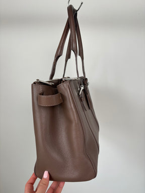 Mulberry Taupe Leather Double Zip Bayswater Tote