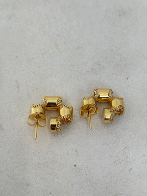 Zimmerann Gold Tone Textured Hoop Earrings