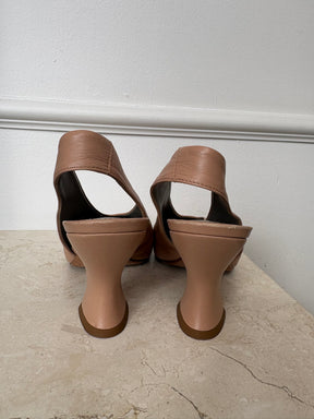 Bottega Veneta Beige Slingback Pumps, 38