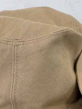 Miu Miu Beige Canvas Logo Cowboy Hat, L