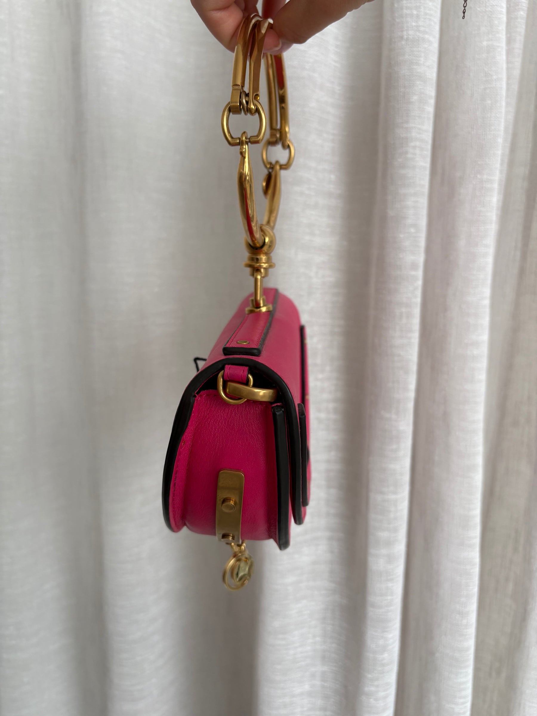 Chloé Pink Leather Nile Minaudiere Bag