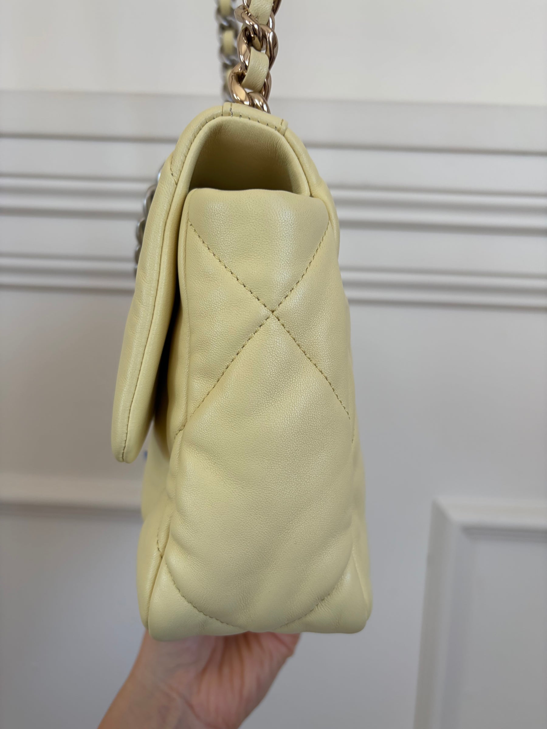 Chanel 19 Yellow Leather Crossbody Bag