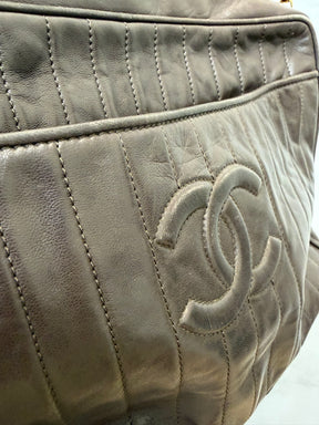 Chanel Chocolate Quilted Leather Tassel Camera Bag
