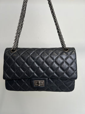 Chanel Dark Grey Lambskin Leather Small Reissue Flap Bag