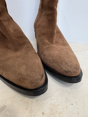 A Emery Hudson Brown Suede Ankle Boots, 39
