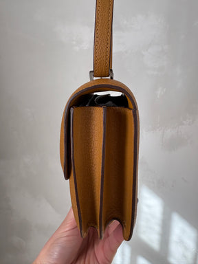 Hermès Constance III Mini in Caramel Chevre Leather with Paladium Hardware