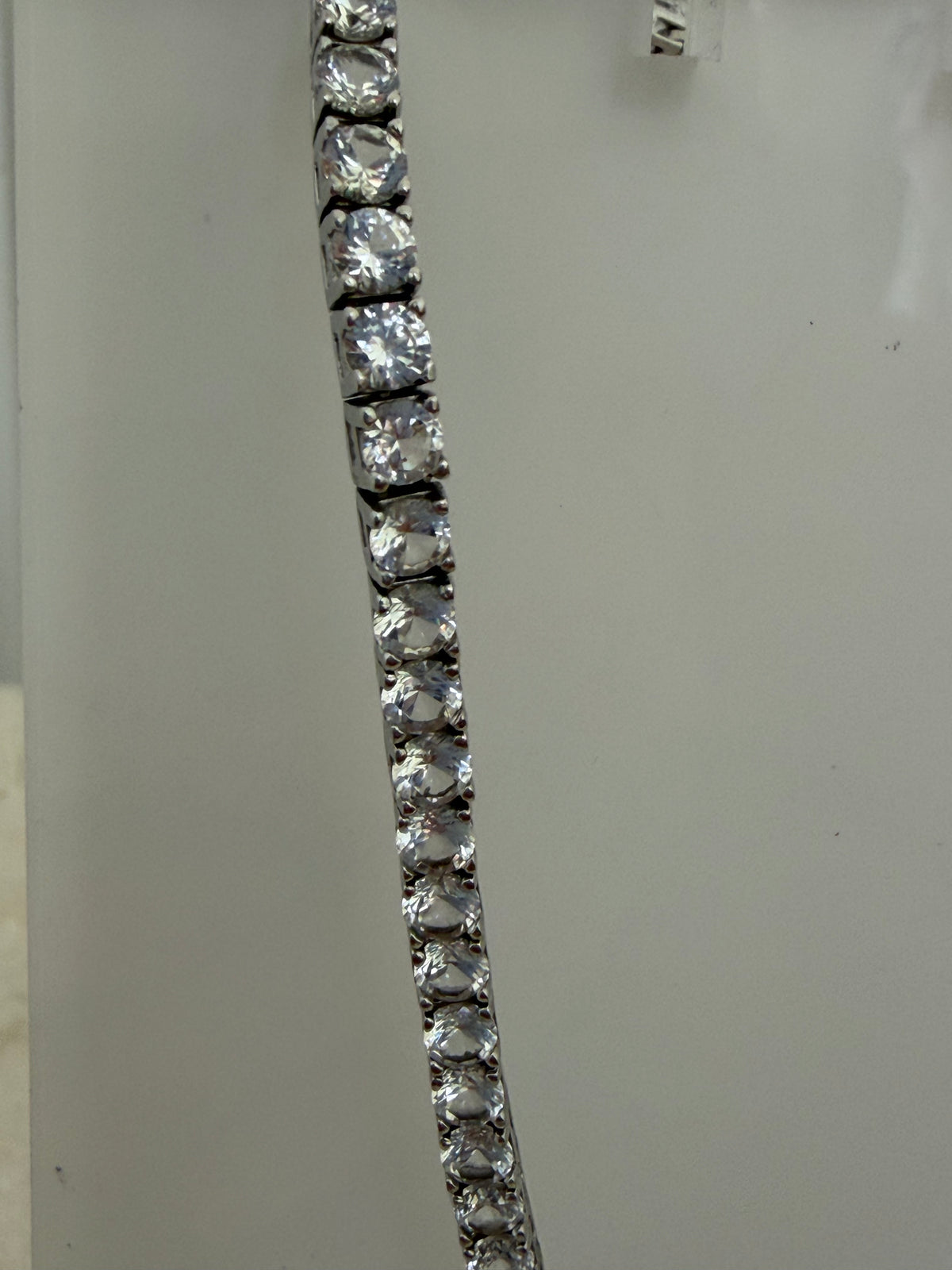 Dorsey Sterling Silver and Lab Grown White Sapphire Tennis Necklace