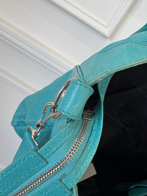 Balenciaga Turquoise Leather City Bag