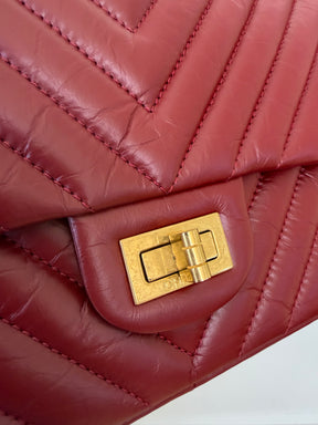 Chanel Maroon Quilted Leather 2.55 Reissue Medium Double Flap Bag