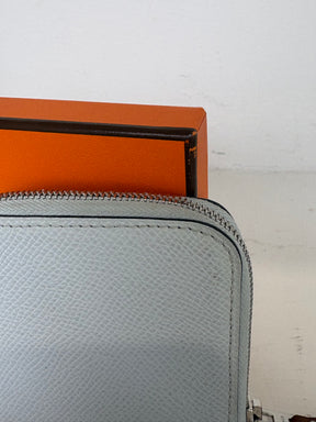 Hermès Light Blue Silk'in Change Purse