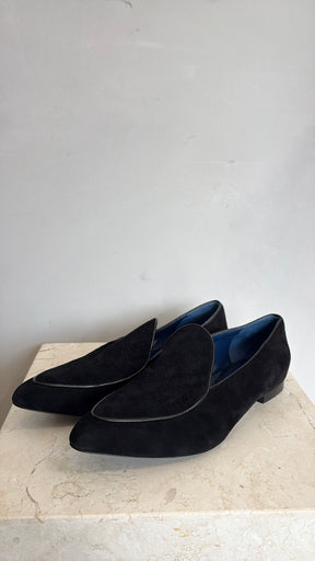 Proenza Schouler Black Suede Pointed Loafer, 38.5