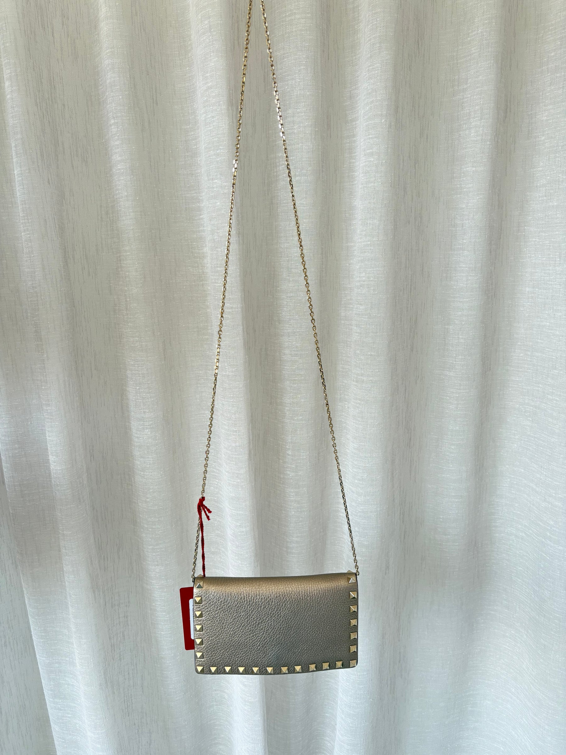 Valentino Garavani Bronze Rockstud Mini Chain Bag