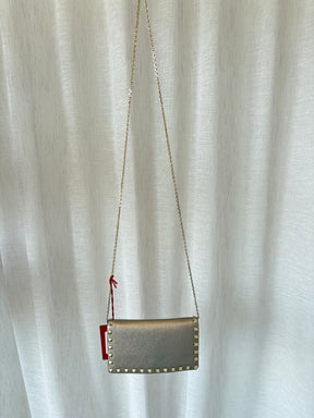 Valentino Garavani Bronze Rockstud Mini Chain Bag