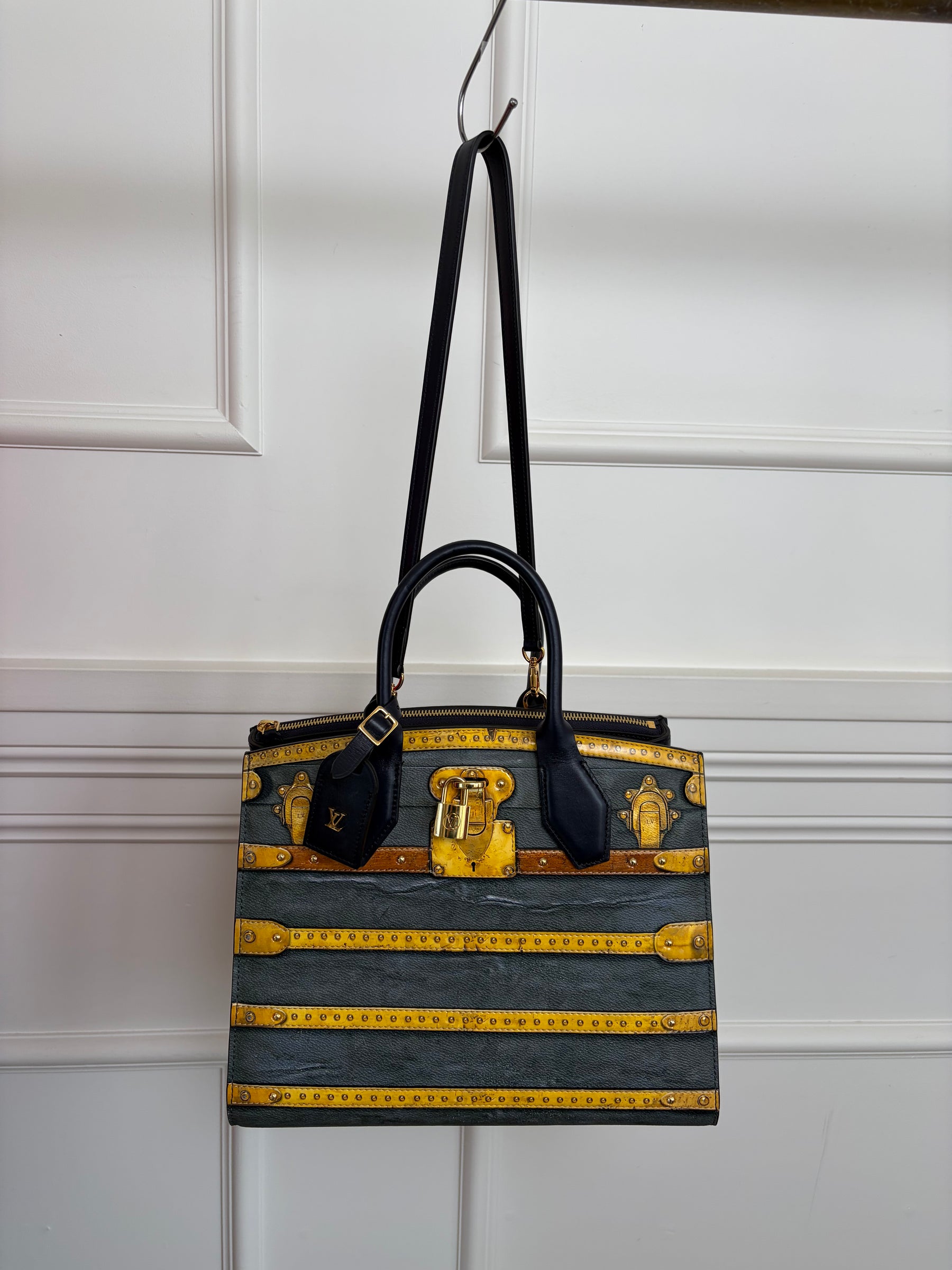 Louis Vuitton Calfskin Trunk City Steamer MM Bag