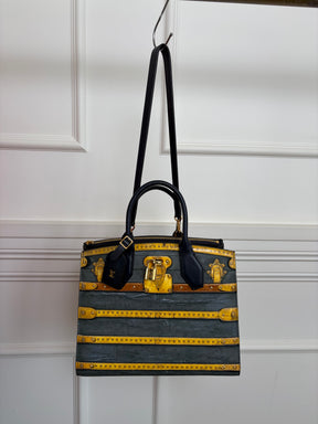 Louis Vuitton Calfskin Trunk City Steamer MM Bag