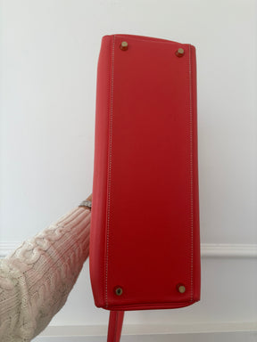 Hermès Candy Kelly Retourne 35 in Rose Jaipur Epsom Leather with Gold Leather Interior and Permabrass Hardware