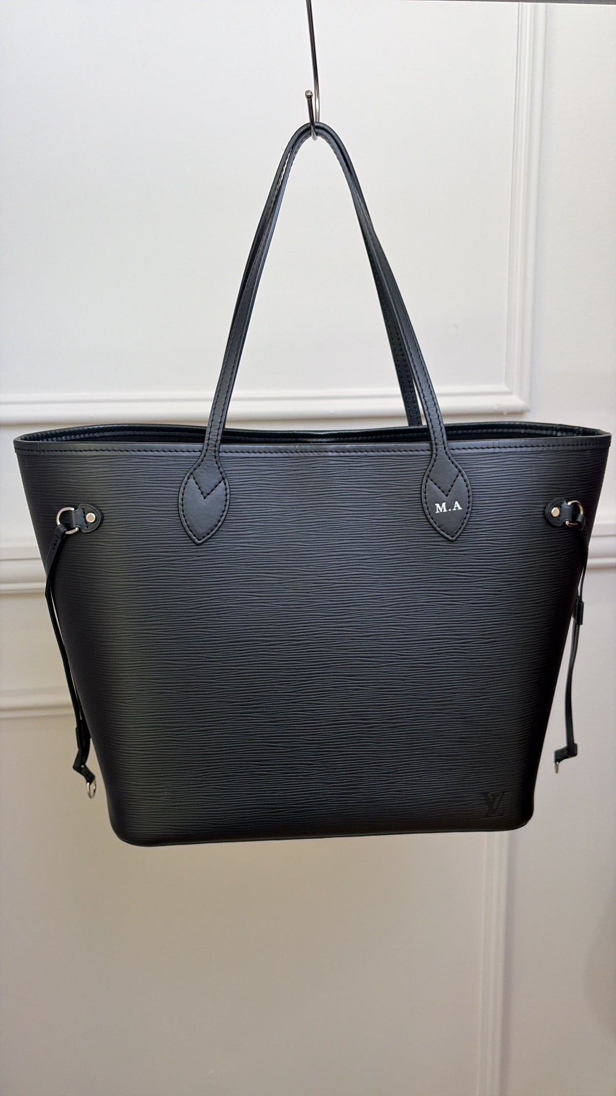 Louis Vuitton Black Epi Leather Neverfull MM Tote