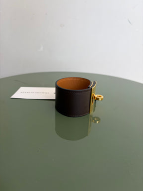 Hermès Chocolate Brown Collier De Chien Gold Hardware, T3