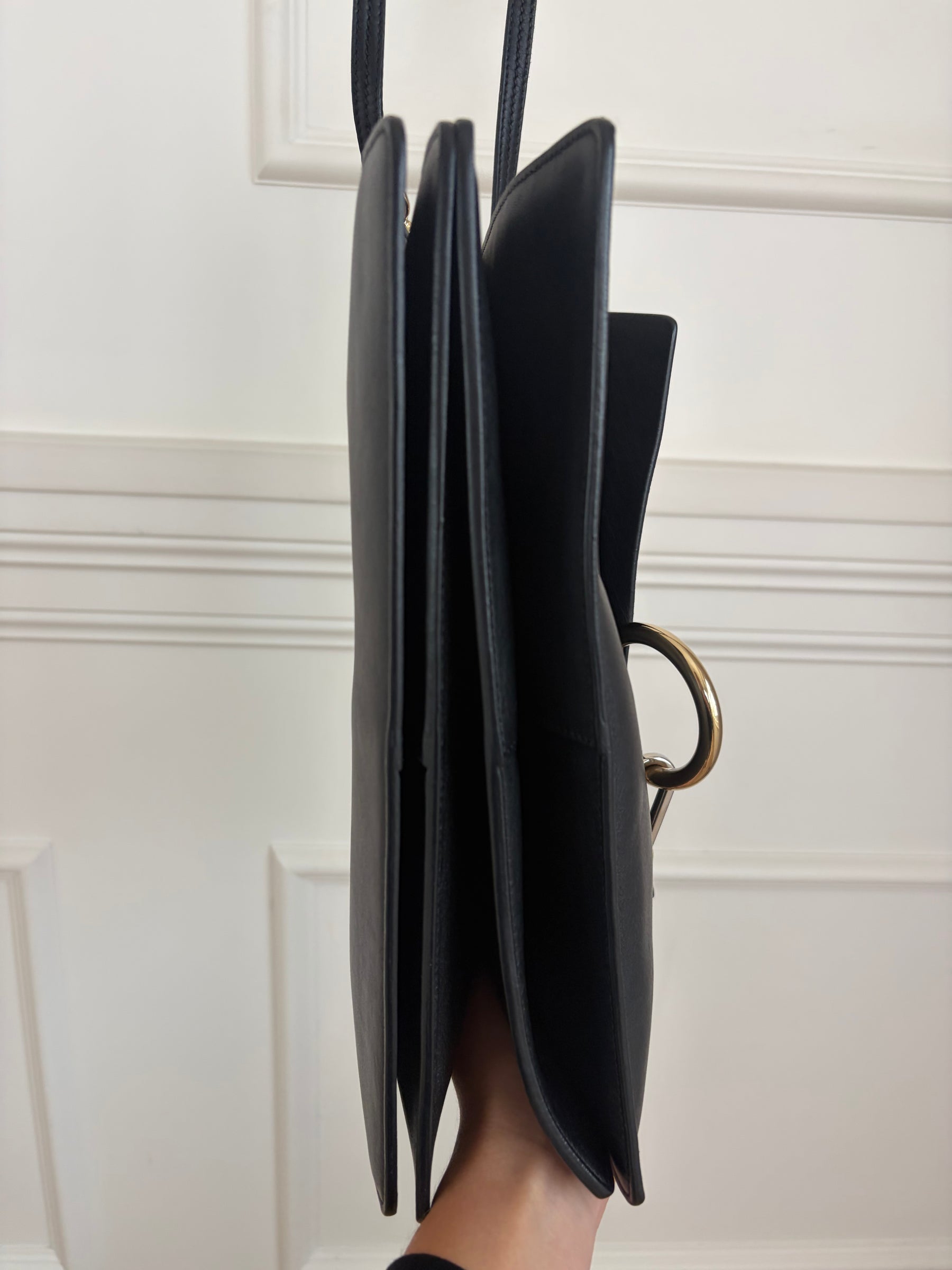 Chloé Black Leather and Suede Faye Bag