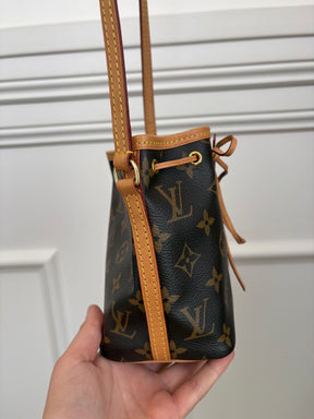 Louis Vuitton Canvas Monogram Mini Drawstring Bucket Bag