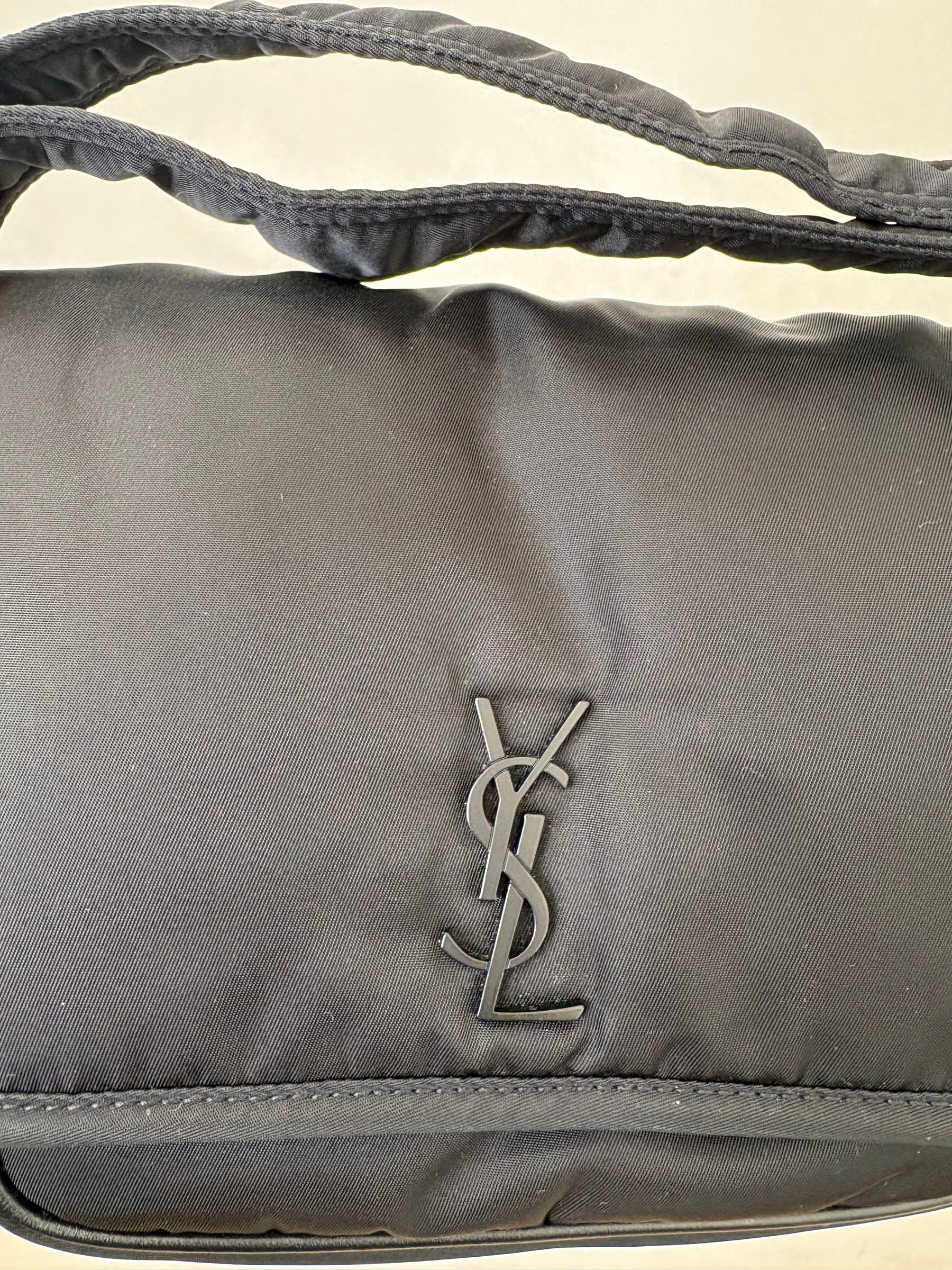 Saint Laurent Black Nylon Niki Small Messenger Bag